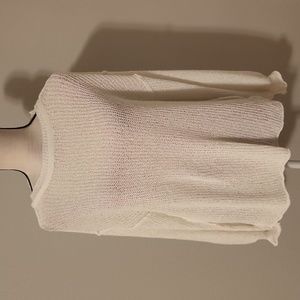 NWOT POL open knit white pull over